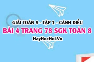 Giải bài 4 trang 78 Toán 8 Tập 1 SGK Cánh Diều